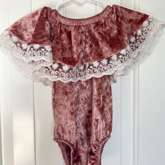 Laced and Velvet Top - Picture 2 of 3